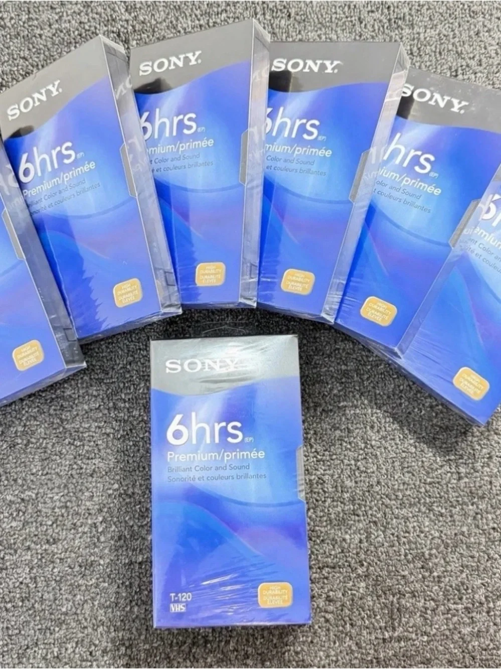 Sony Blue 6hrs Premium T-120 VHS Tape